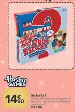 Carrefour Hasbro Games Qui Est-Ce? offre
