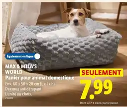 Lidl MAX & MILA'S WORLD Panier pour animal domestique offre