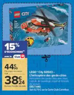 Carrefour LEGO City L'hélicoptère des garde-côtes offre