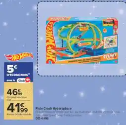 Carrefour Hot wheels piste crash hypersphere offre