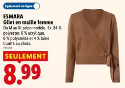 Lidl ESMARA Gilet en maille femme offre