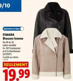 Lidl ESMARA Blouson femme offre