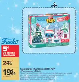 Carrefour Funko Calendrier de l'Avent BITTY POP offre