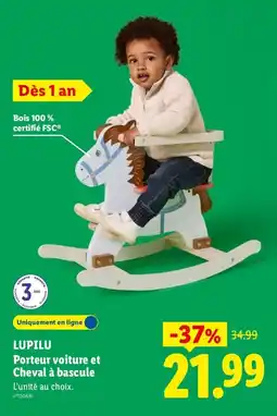 Lidl LUPILU Porteur voiture et Cheval à bascule offre