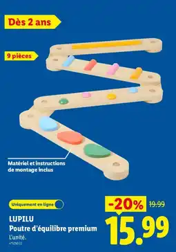 Lidl LUPILU Poutre d'équilibre premium offre