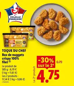 Lidl TOQUE DU CHEF nuggets offre
