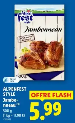 Lidl Alpenfest Jambonneau offre