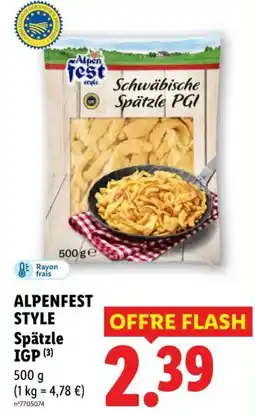 Lidl ALPENFEST Spätzle IGP offre