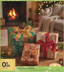 Carrefour Papier cadeau 2 mètres offre