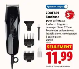 Lidl ZOOOFARI Tondeuse pour animaux offre