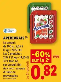 Lidl Aperivrais offre