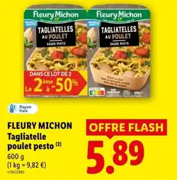 Lidl FLEURY MICHON Tagliatelle poulet pesto offre