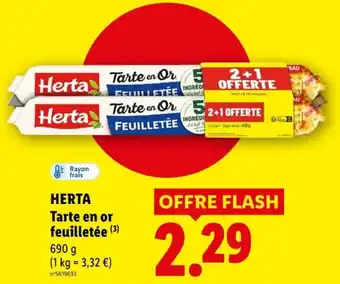 Herta Tarte en or feuilletée