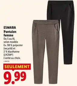 Lidl ESMARA Pantalon femme offre