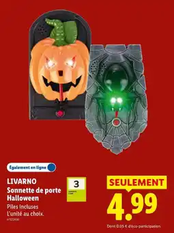 Lidl LIVARNO Sonnette de porte Halloween offre