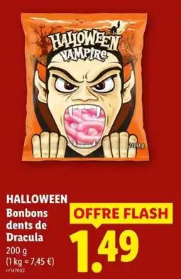 Lidl HALLOWEEN Bonbons dents de Dracula offre