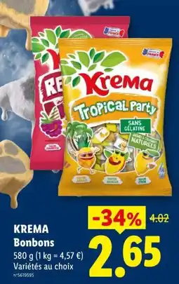 Lidl Krema Bonbons offre