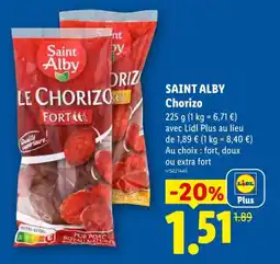 Lidl Saint Alby Chorizo offre