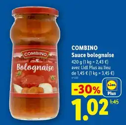 Lidl COMBINO Sauce bolognaise offre