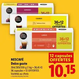 Lidl NESCAFÉ Dolce gusto offre