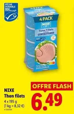 Lidl NIXE Thon filets offre