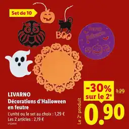 Lidl LIVARNO Décorations d'Halloween en feutre offre