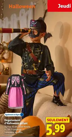 Lidl Déguisement d'Halloween enfant offre