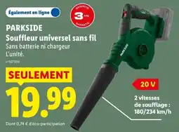 Lidl Parkside souffleur universel sans fil offre