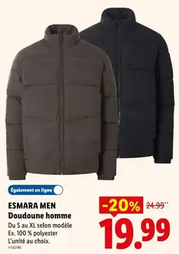 Lidl ESMARA MEN Doudoune homme offre