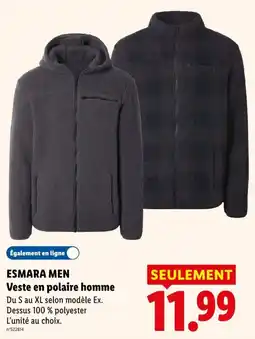 Lidl ESMARA MEN Veste en polaire homme offre