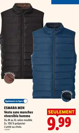 Lidl ESMARA MEN Veste sans manches réversible homme offre