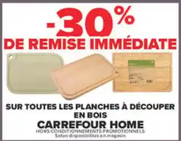 Carrefour Carrefour home planche à découper en bois offre
