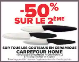 Carrefour Carrefour home couteaux en céramique offre