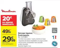 Carrefour Moulinex Découpe légumes Fresh express offre