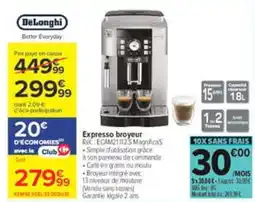 Carrefour DeLonghi Expresso broyeur offre