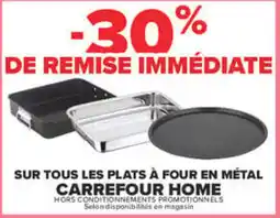 Carrefour Carrefour home plats à four en métal offre