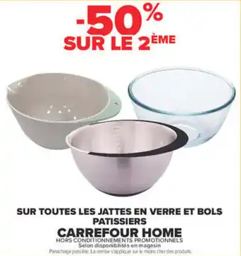 Carrefour home jattes en verre et bols patissiers