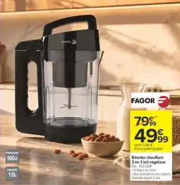Carrefour FAGOR Blender chauffant 3 en 1 lait végétaux offre