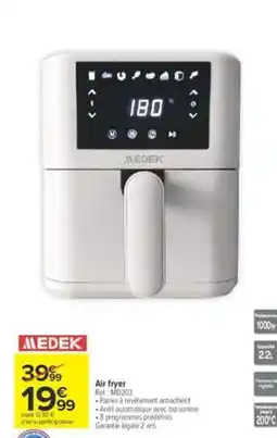 Carrefour MEDEK Air fryer offre