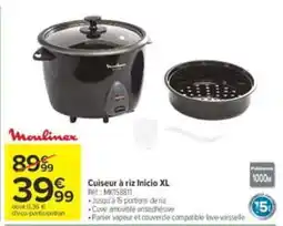 Carrefour Moulinex Cuiseur à riz Inicio XL offre