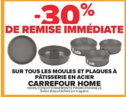 Carrefour Carrefour home moules et plaques à pâtisserie en acier offre