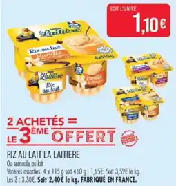 Match La Laitière Riz au lait offre