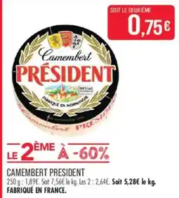 Match Camembert President offre