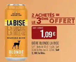 Match LA BISE BIÈRE BLONDE offre