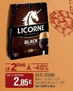 Match LICORNE BIÈRE BLACK offre