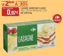 Match Carrefour Classic Lasagne offre