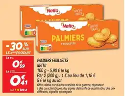 Netto Netto Palmiers feuilletés offre
