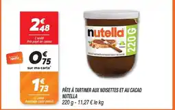 Netto Nutella Pâte à tartiner aux noisettes et au cacao offre