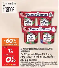 Netto Mamie Nova Le Yaourt Cerises/Griottes offre