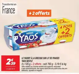 Netto YAOS YAOURT À LA GRECQUE offre
